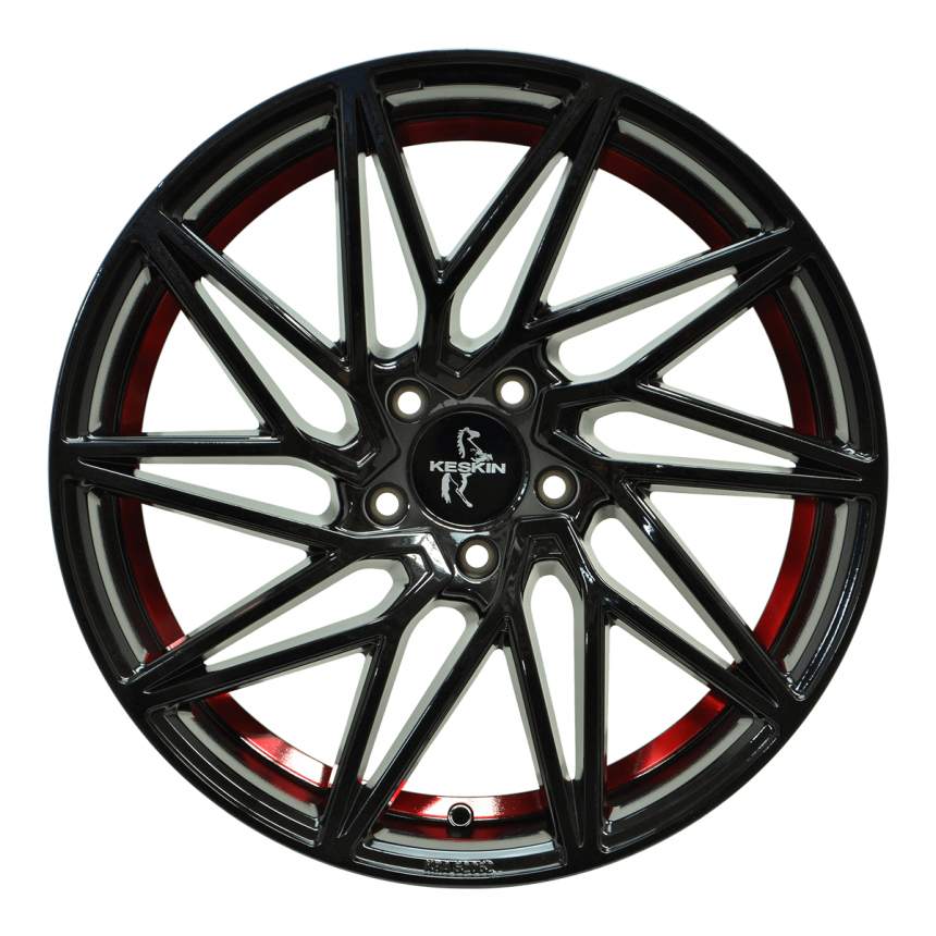 KT20 Black Painted Red Inside 8x18